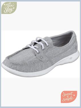 Slip-On Walking Sneakers with Stretch Laces, Lightweight Cushioning